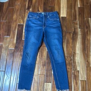 Good American Blue Ankle Cropped Jeans